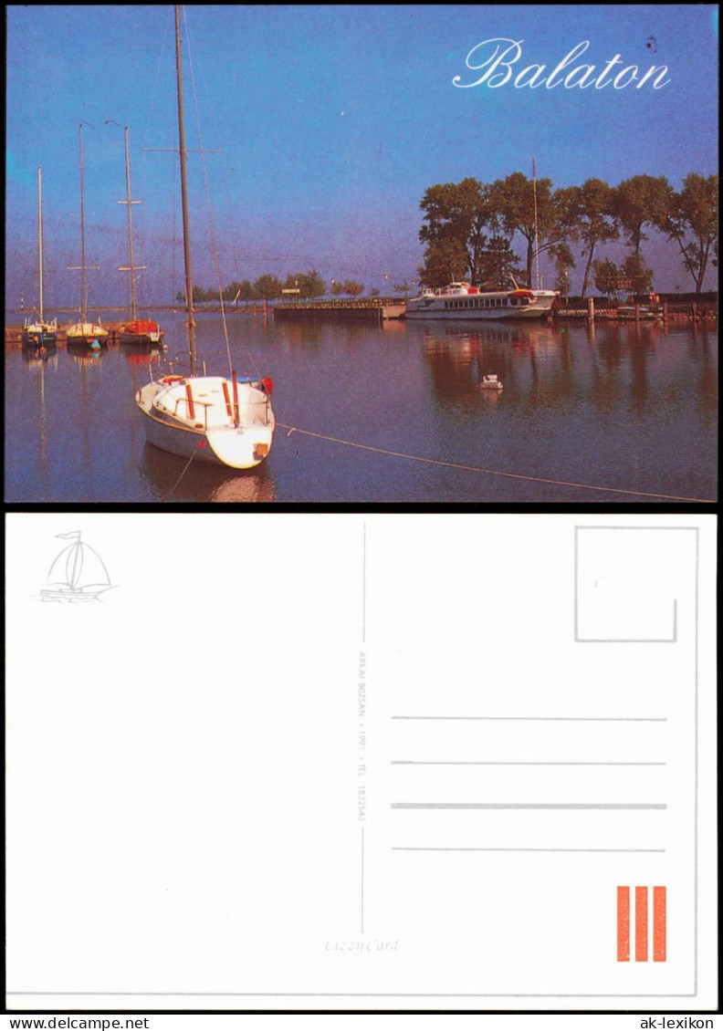 Postcard .Ungarn Balaton Magyar Hafen Schiff Segelboote 1988 - Hongrie