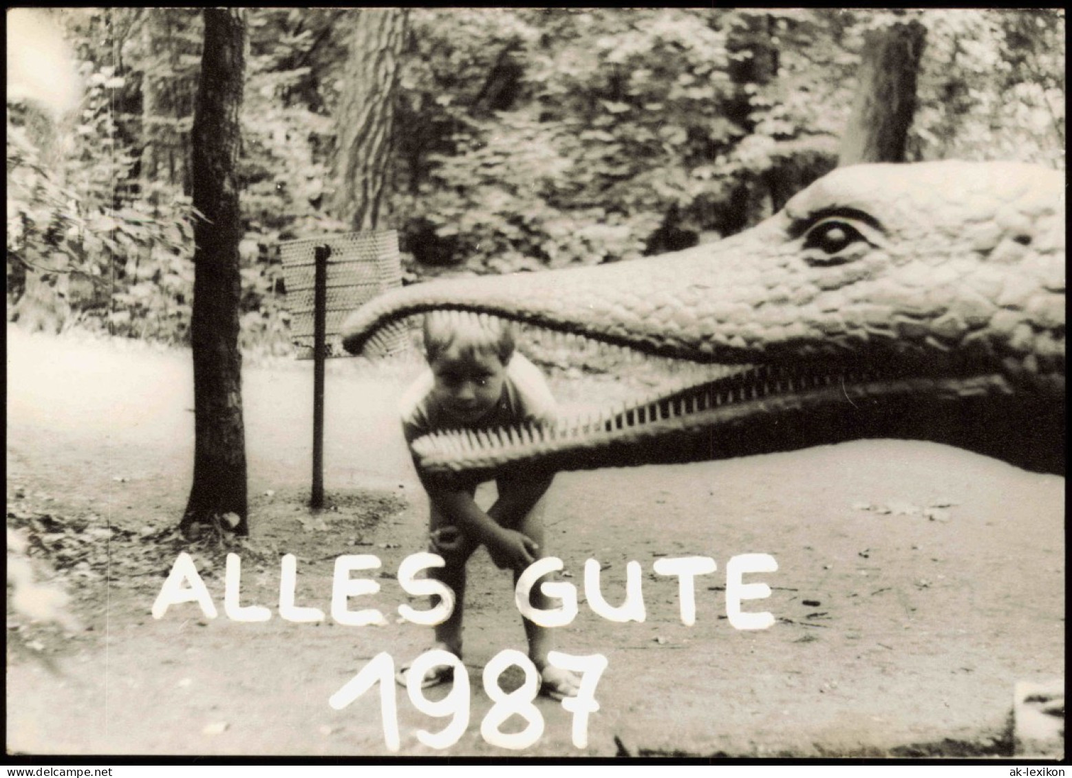 Ansichtskarte Kleinwelka Mały Wjelkow Saurierpark, Junge Dinosaurier 1987 - Autres & Non Classés