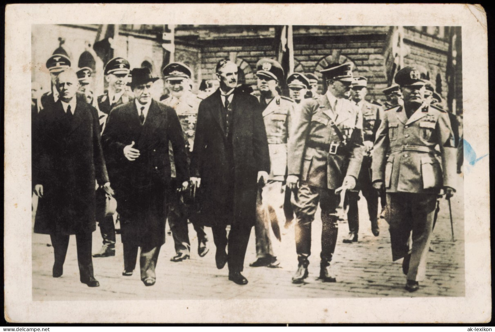 Gruppenbild Adolf Hitler, Hermann Göring Militaria Fotoabzug 1939/1960 - Guerre 1939-45