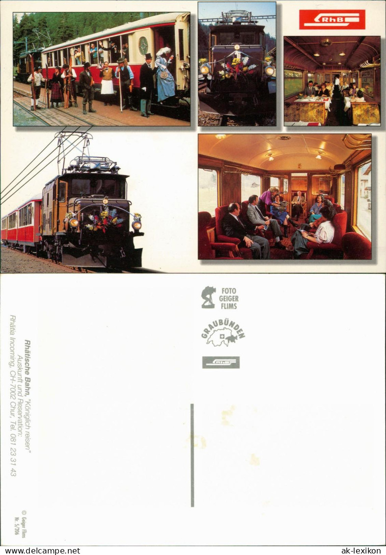 Ansichtskarte  Rhätische Bahn, "Königlich Reisen" Eisenbahn Schweiz 1997 - Unclassified