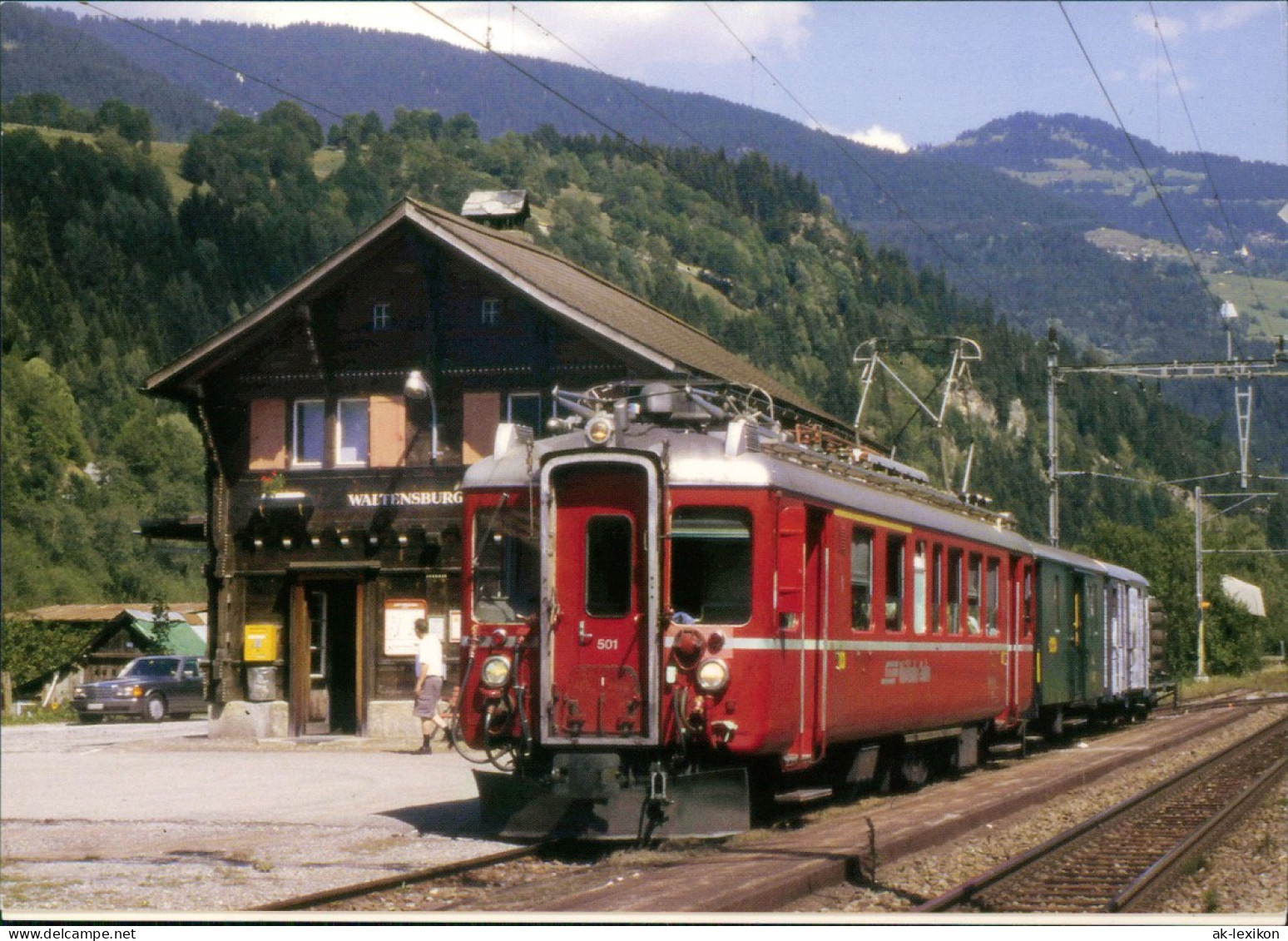 Ansichtskarte  Verkehr & Eisenbahn: Graubünden Schnellzug-Lokomotive 1990 - Eisenbahnen