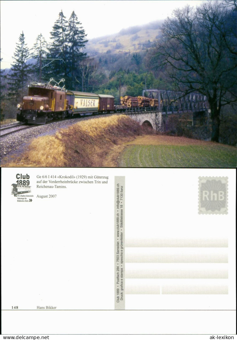 Verkehr & Eisenbahn: Krokodil Mit Güterzug Zw. Trin Und Reichenau-Tamins 2007 - Trenes