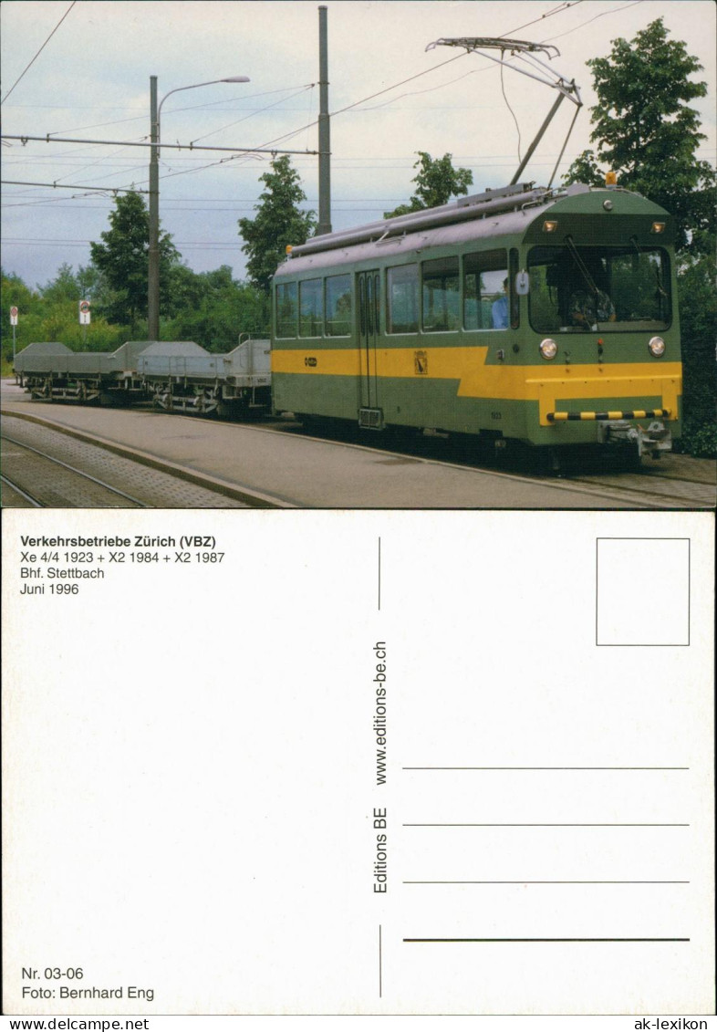 Verkehr & Eisenbahn: Verkehrsbetriebe Zürich (VBZ) Bhf. Stettbach 1996 - Trains