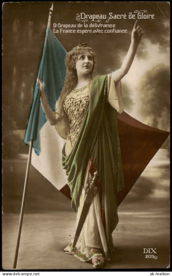 .Frankreich Patriotika France Frau - Drapeau De La Délivrance 1915 - Autres & Non Classés