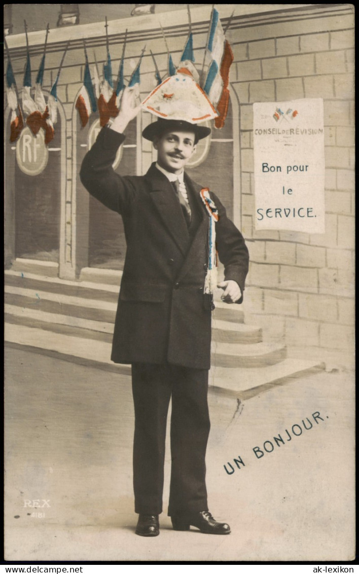 .Frankreich Patriotika France UN BONJOUR. Bon Pour Le SERVICE. 1919 - Sonstige & Ohne Zuordnung