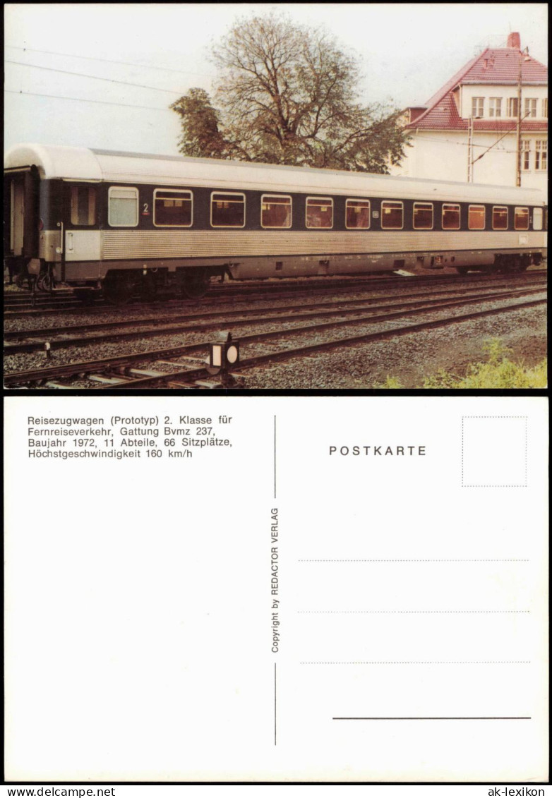 Eisenbahn  Reisezugwagen (Prototyp)  Fernreiseverkehr Gattung Bvmz 237 1980 - Eisenbahnen