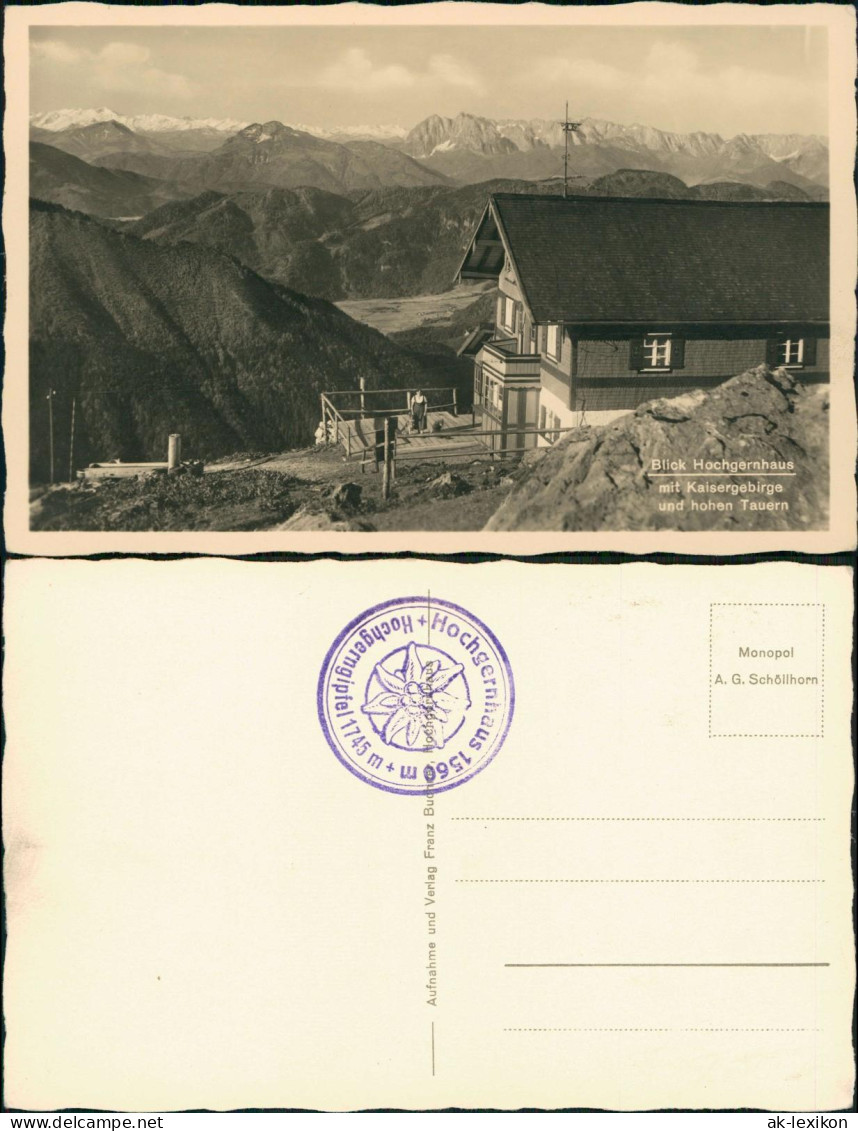 Alpen (Allgemein) Blick Hochgernhaus Mit Kaisergebirge Und Hohen Tauern 1940 - Unclassified