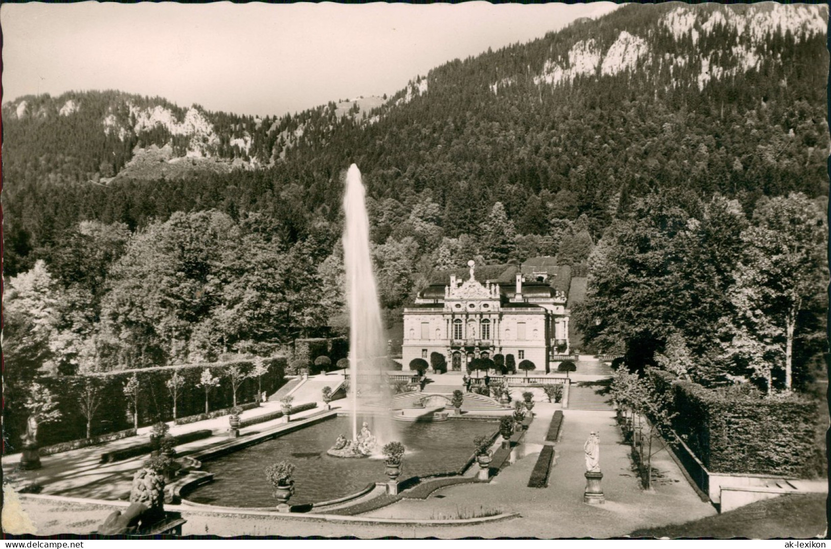 Ansichtskarte Linderhof-Ettal Schloß Linderhof - Castle Of Linderhof 1968 - Sonstige & Ohne Zuordnung