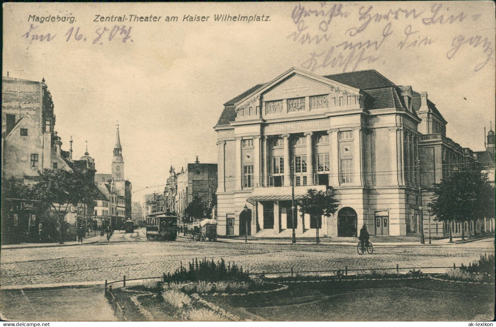 Ansichtskarte Magdeburg Zentral-Theater Am Kaiser Wilhelmplatz. 1907 - Altri & Non Classificati