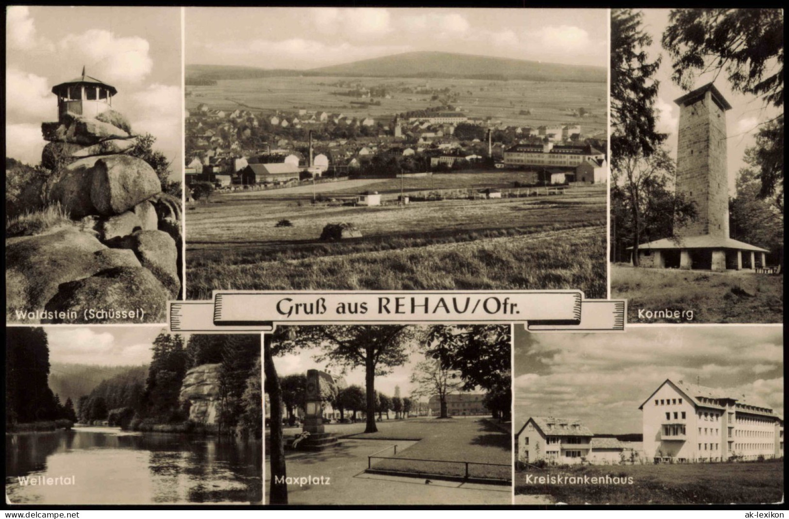 Rehau Mehrbild-AK Mit Waldstein, Kornberg, Maxplatz, Krankenhaus Uvm. 1967 - Rehau