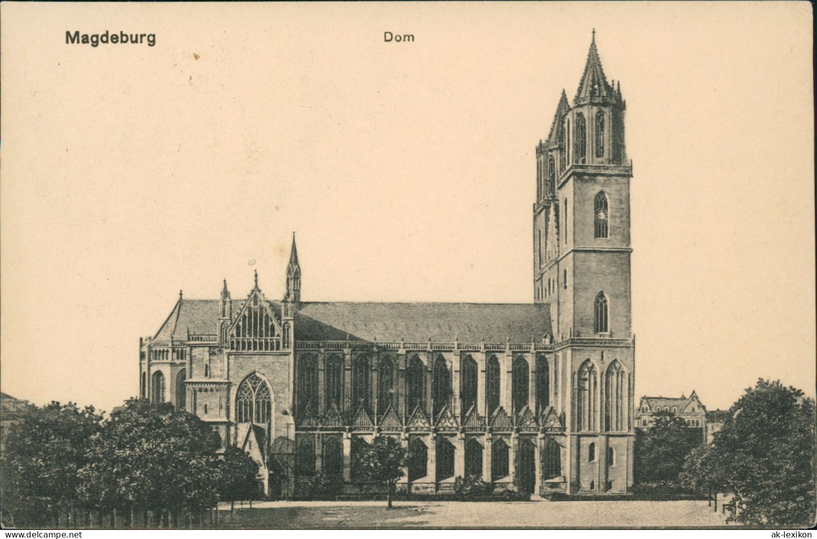 Ansichtskarte Altstadt-Magdeburg Dom, Seitenansicht 1916 - Sonstige & Ohne Zuordnung