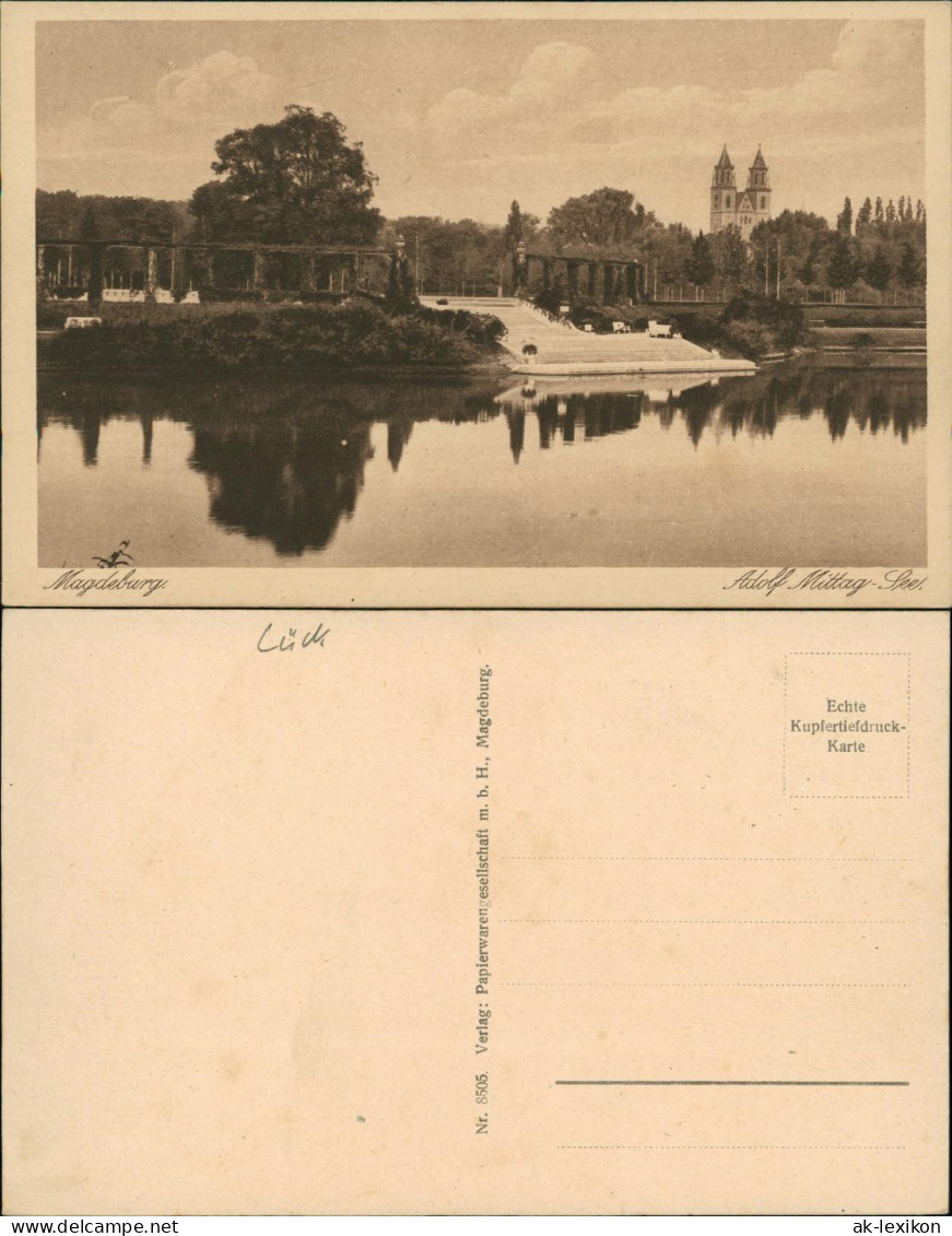 Ansichtskarte Werder-Magdeburg Adolf-Mittag-See, Anlagen 1928 - Autres & Non Classés