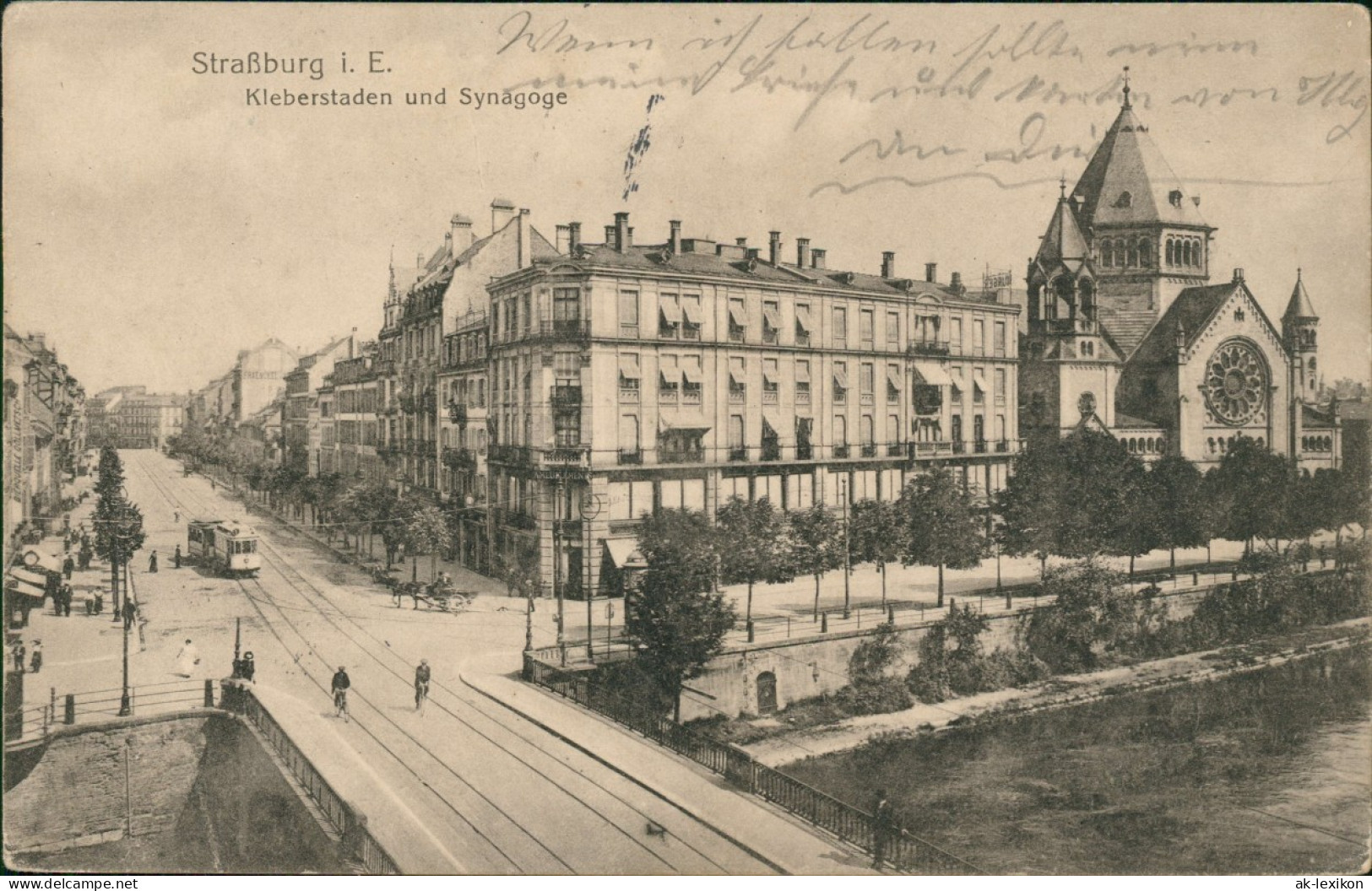 CPA Straßburg Strasbourg Kleberstaden Und Synagoge Judaika 1916 - Strasbourg