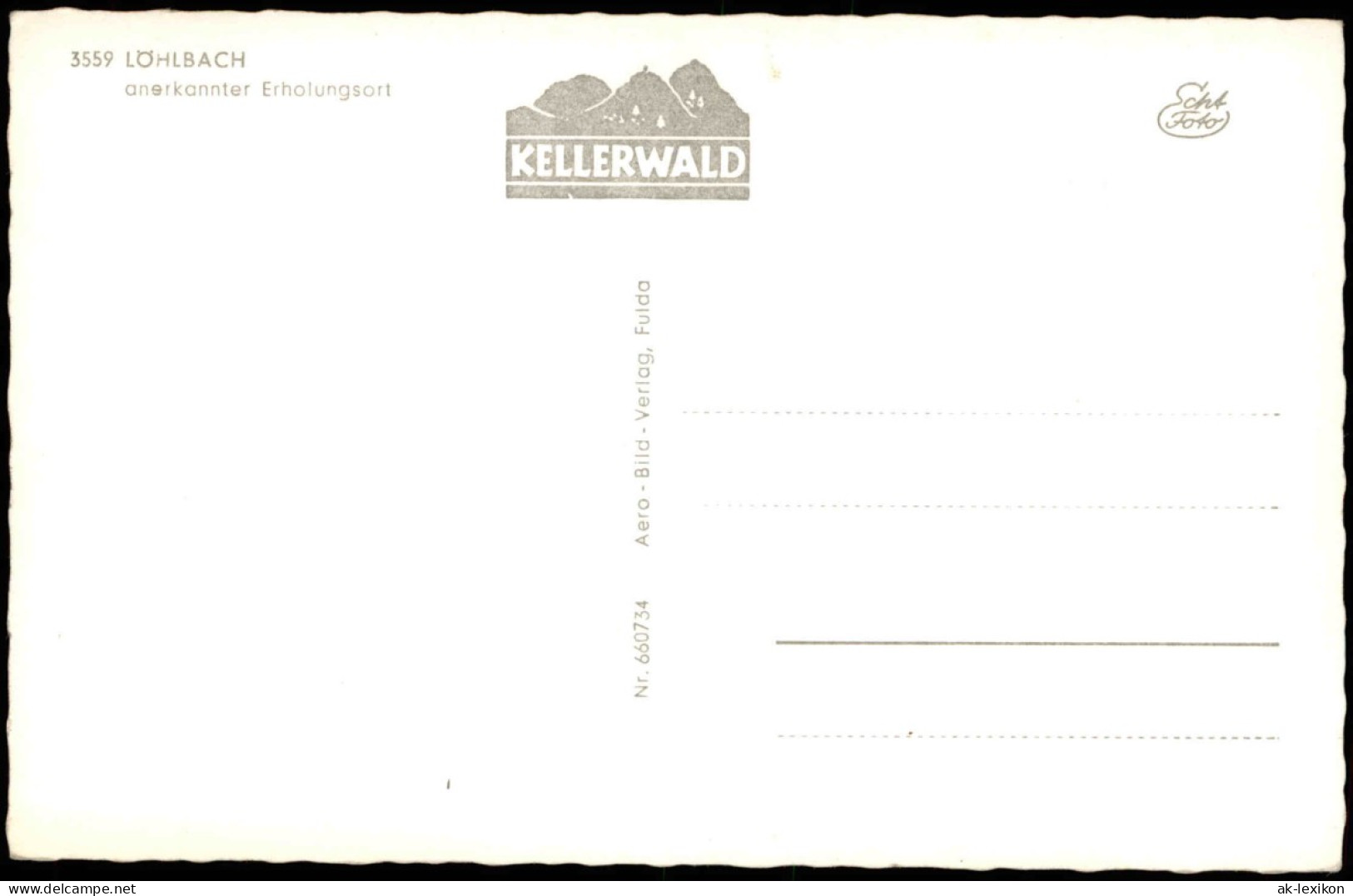 Ansichtskarte Löhlbach Panorama-Ansicht; Ort Im Kellerwald 1960 - Altri & Non Classificati