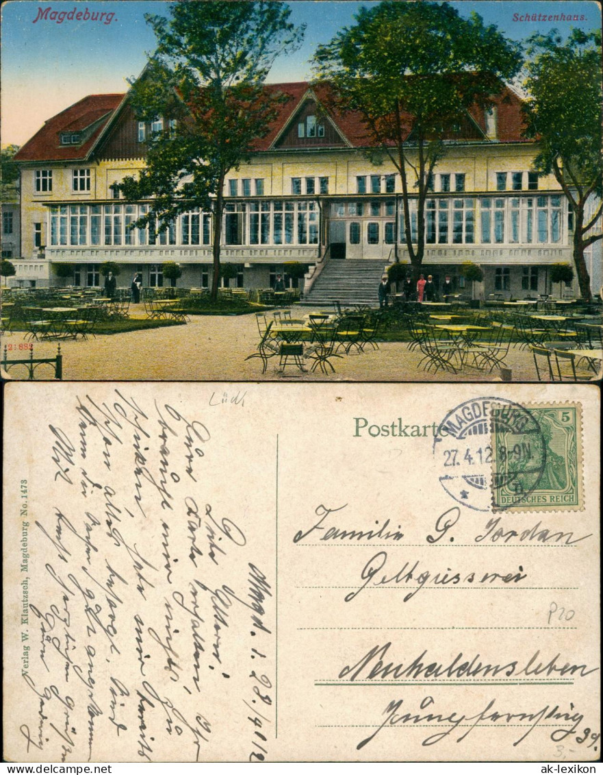 Ansichtskarte Magdeburg Schützenhaus 1912 - Altri & Non Classificati