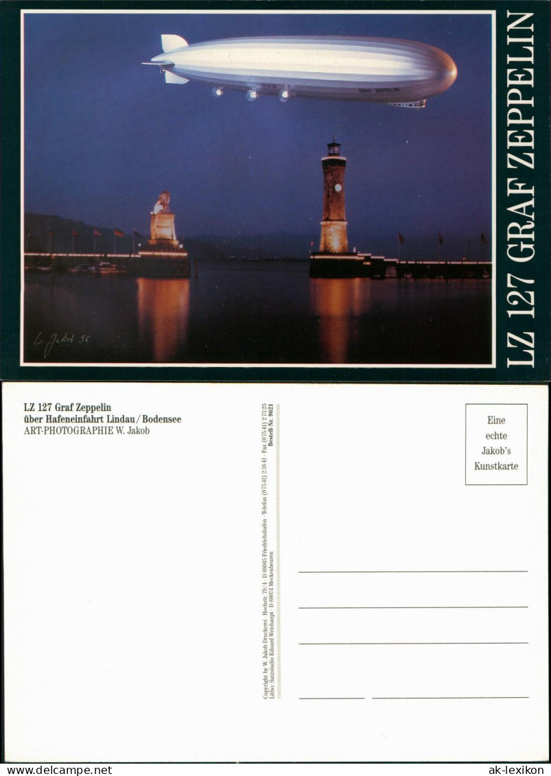 Ansichtskarte Lindau (Bodensee) LZ 127 GRAF ZEPPELIN über Dem Hafen 2002 - Sonstige & Ohne Zuordnung