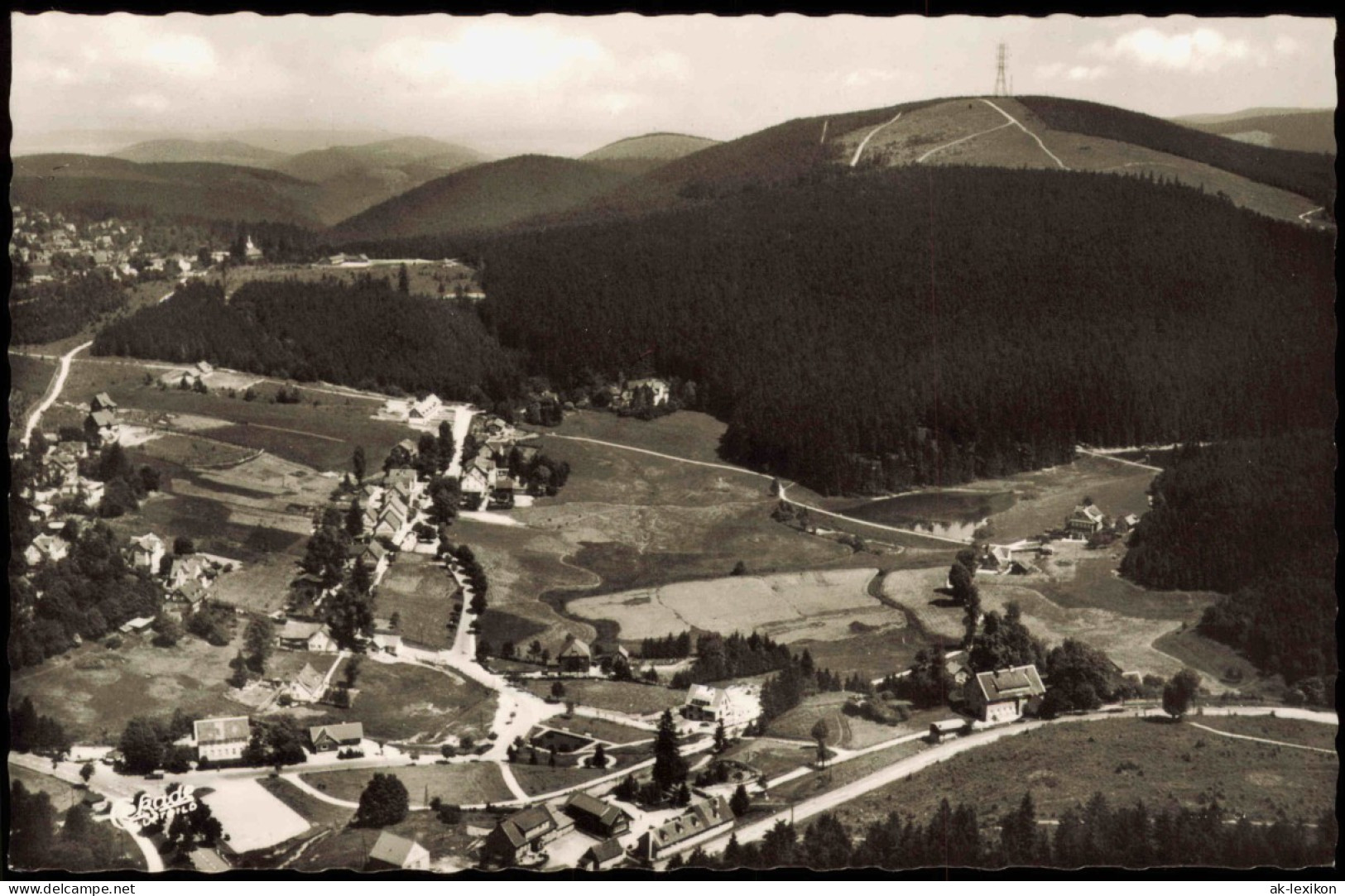 Ansichtskarte Hahnenklee-Bockswiese-Goslar Panorama-Ansicht Luftaufnahme 1968 - Goslar