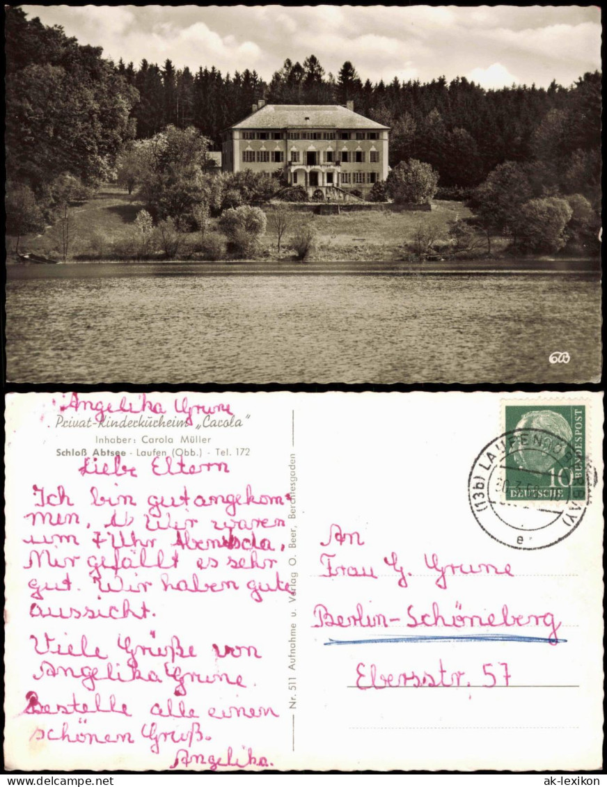 Laufen (Salzach) Schloß Abtsee Laufen (Obb.) Privat-Kinderkurheim CAROLA 1958 - Autres & Non Classés