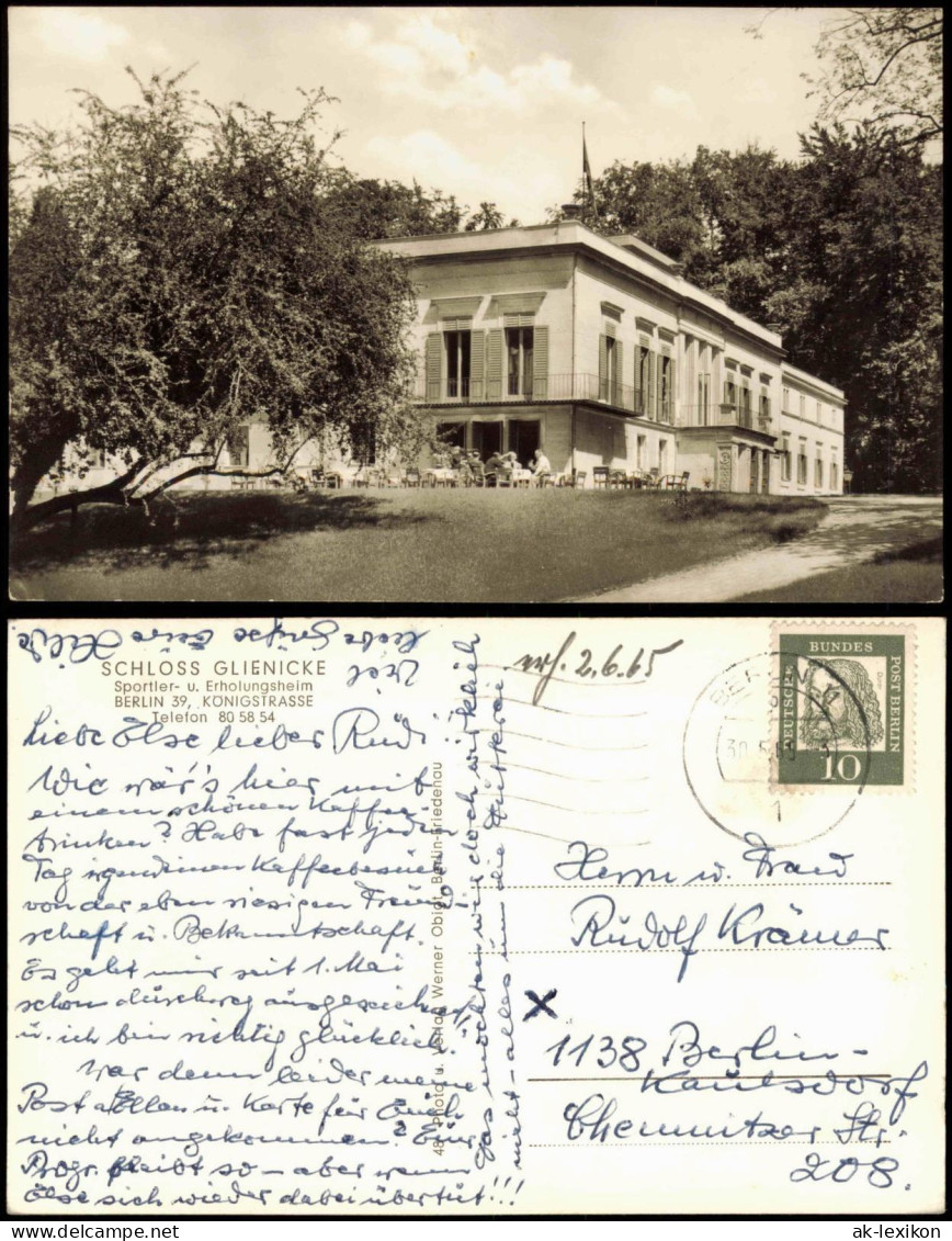 Wannsee-Berlin Schloss Glienicke Sportler- U. Erholungsheim Königstrasse 1965 - Wannsee