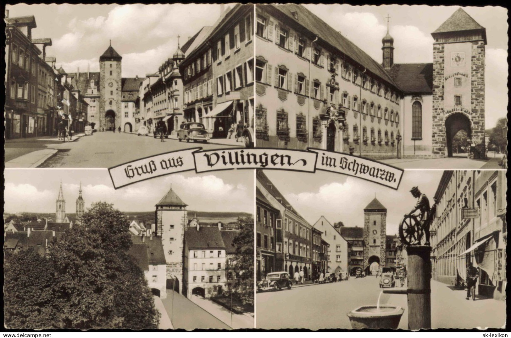 Ansichtskarte Villingen-Villingen-Schwenningen 4 Bild Stadttore 1958 - Villingen - Schwenningen