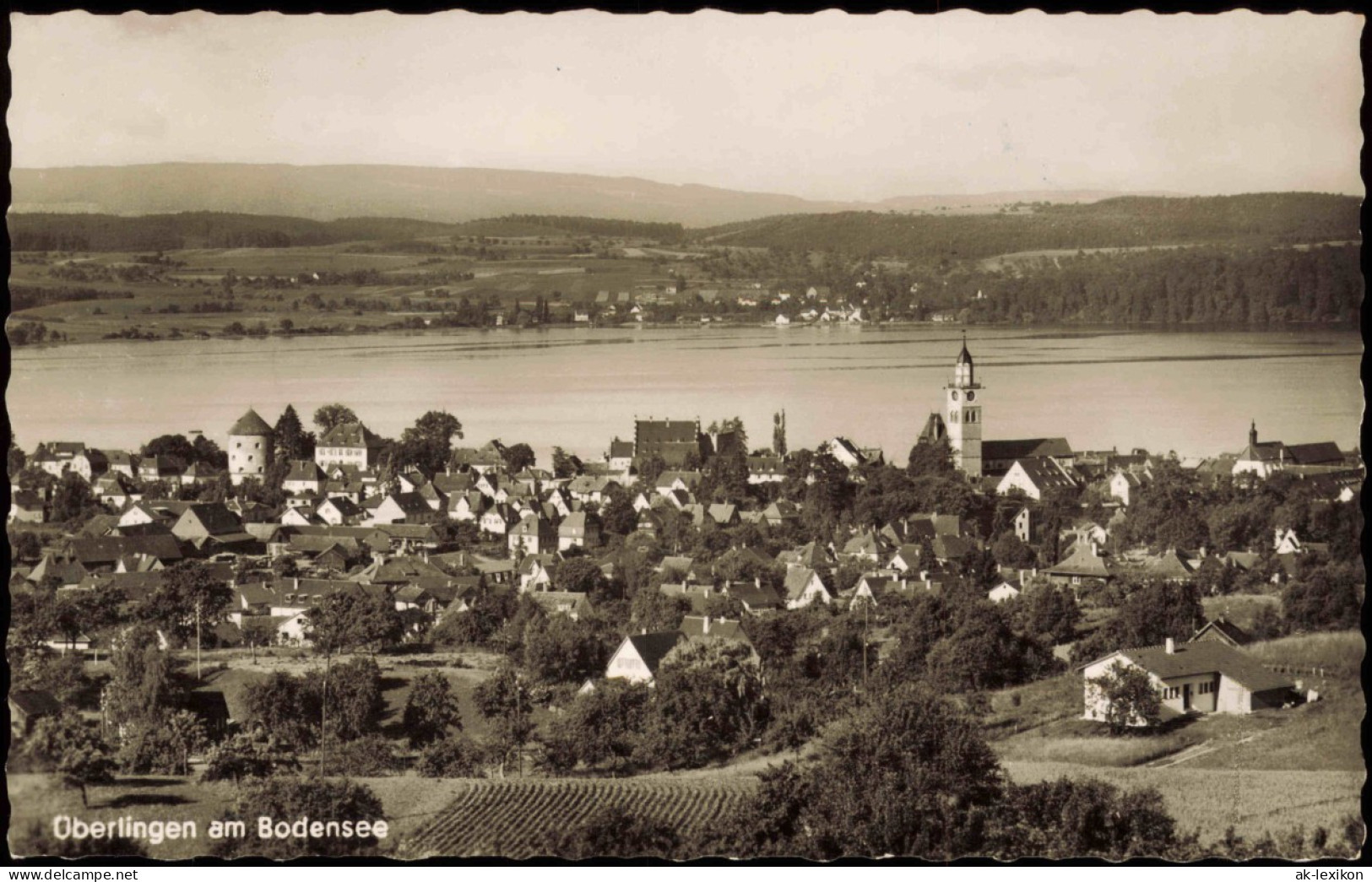 Ansichtskarte Überlingen Blick über Die Stadt Zum Bodensee 1963 - Überlingen