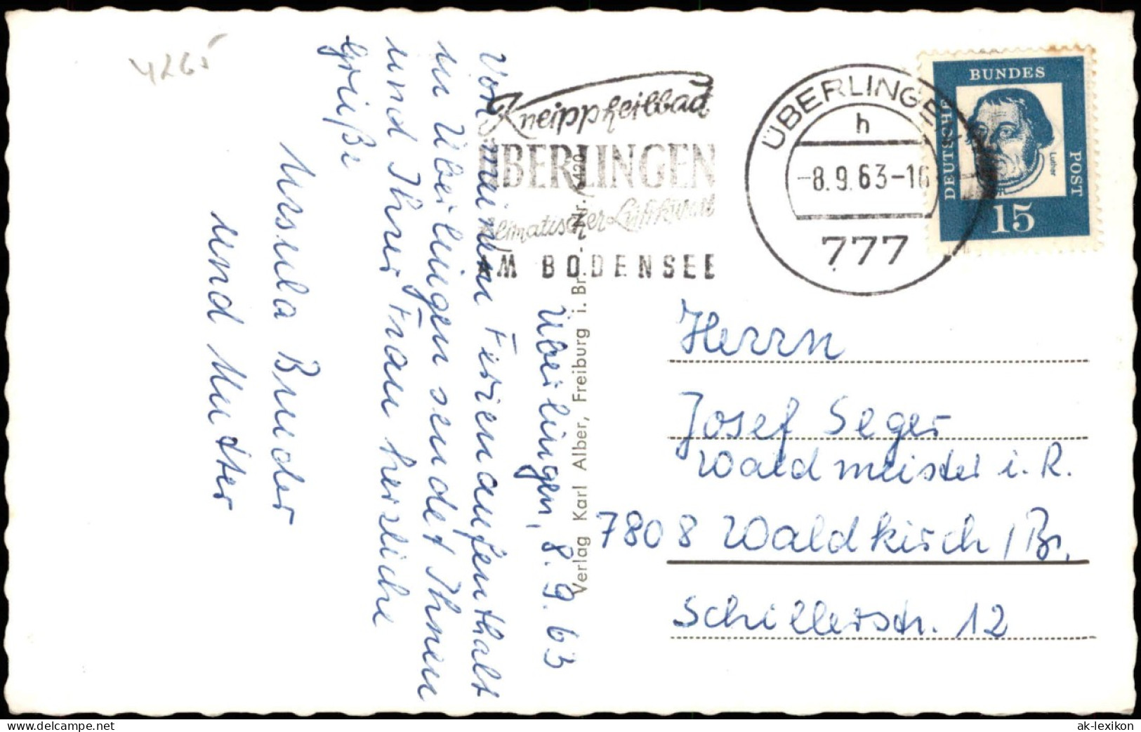 Ansichtskarte Überlingen Blick über Die Stadt Zum Bodensee 1963 - Ueberlingen