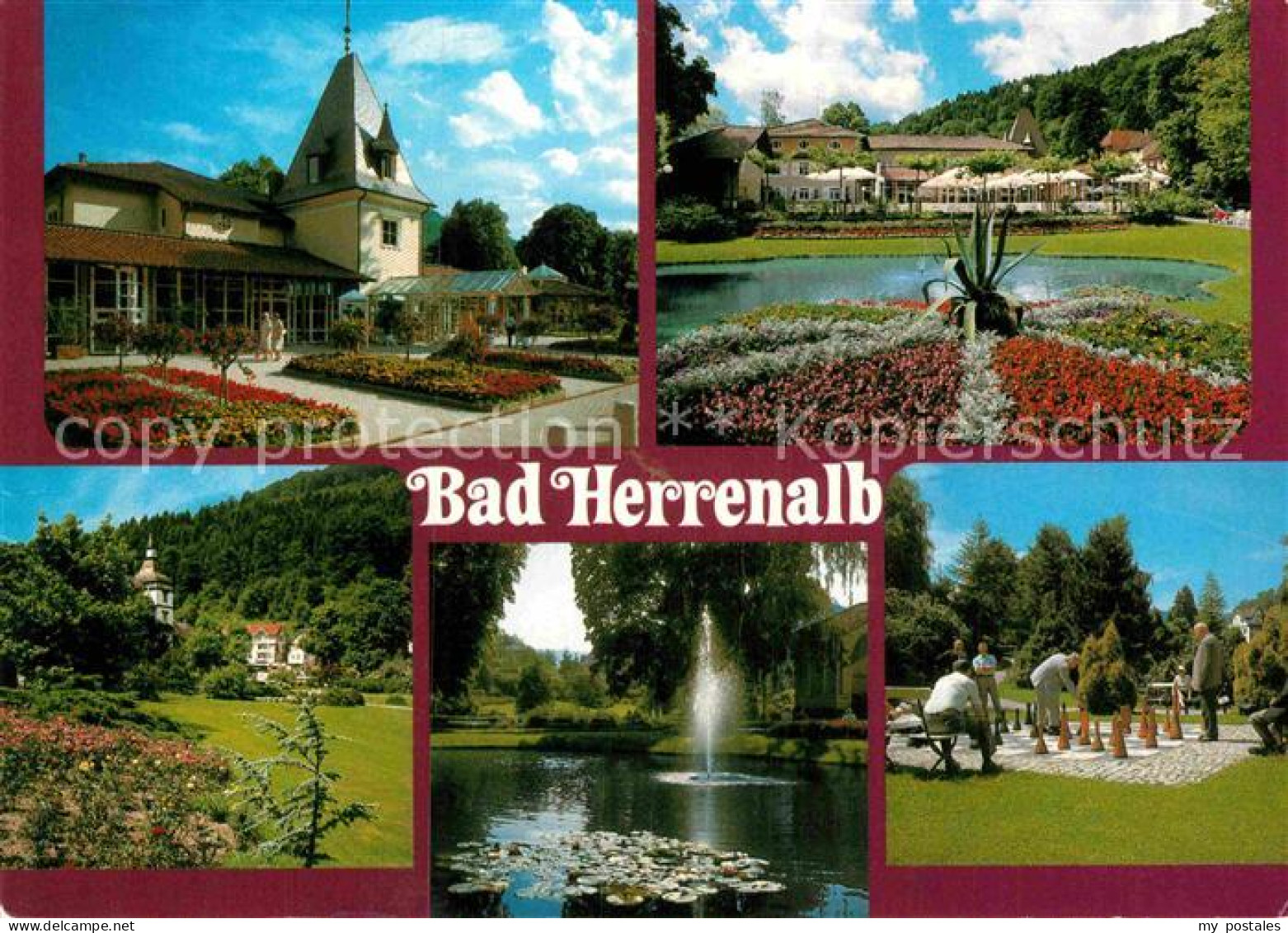 72858898 Bad Herrenalb Kurhaus Park Teich Fontaene Bodenschach Bad Herrenalb - Bad Herrenalb