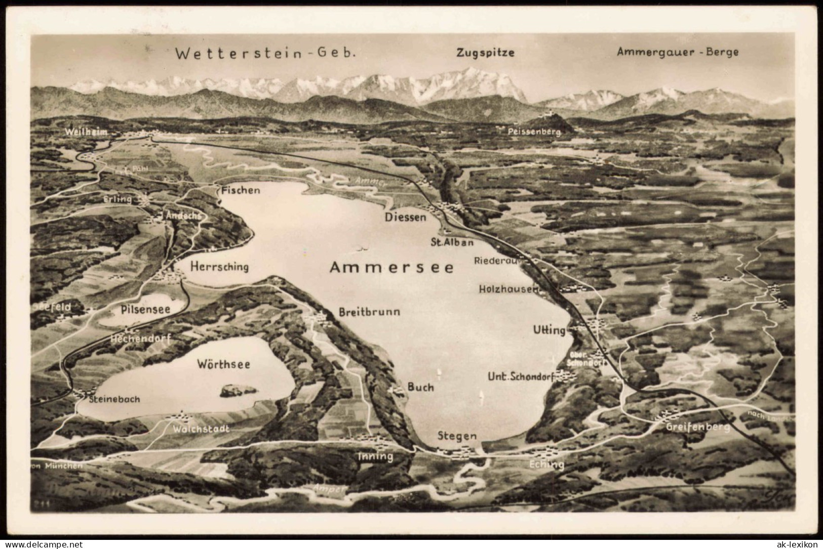 Ansichtskarte .Bayern Ammersee Lankarten Ak 1956  Gel. Bahnpost - Other & Unclassified