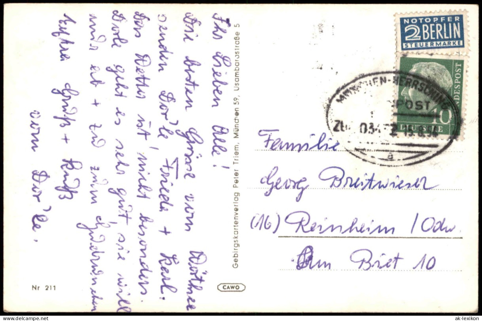 Ansichtskarte .Bayern Ammersee Lankarten Ak 1956  Gel. Bahnpost - Sonstige & Ohne Zuordnung