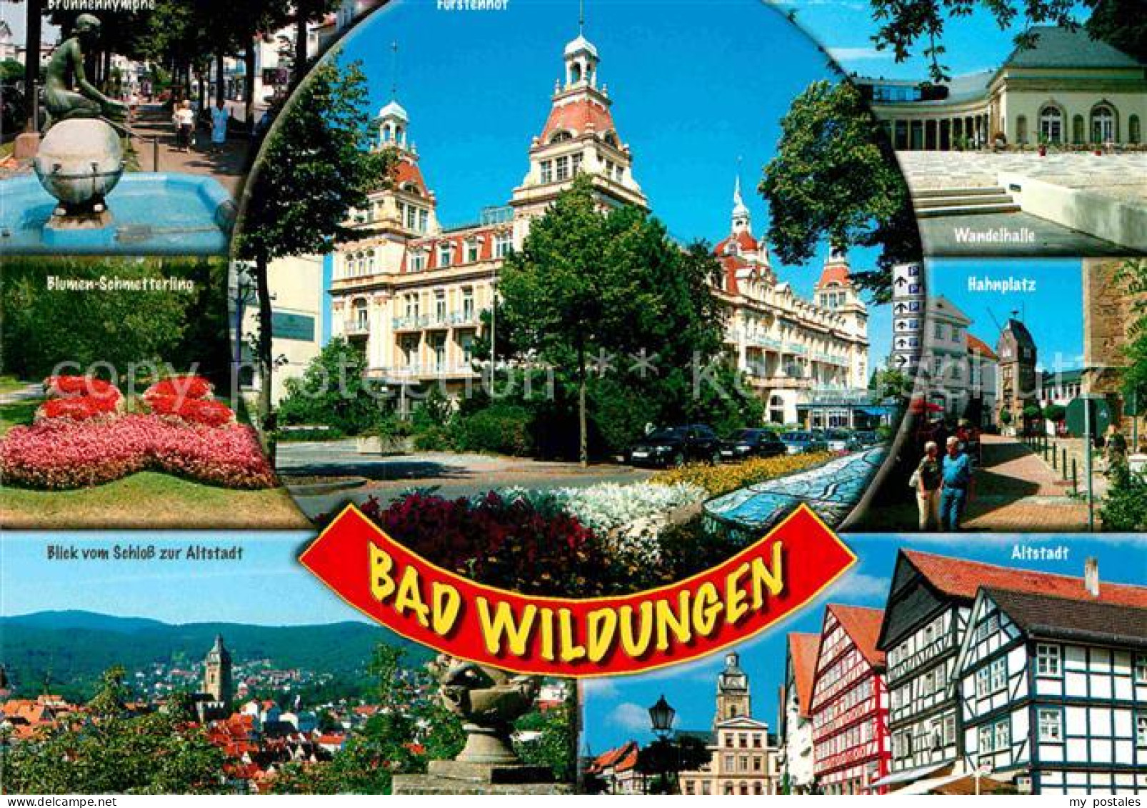 72858895 Bad Wildungen Brunnennymphe Blumenschmetterling Schloss Altstadt Wandel - Bad Wildungen