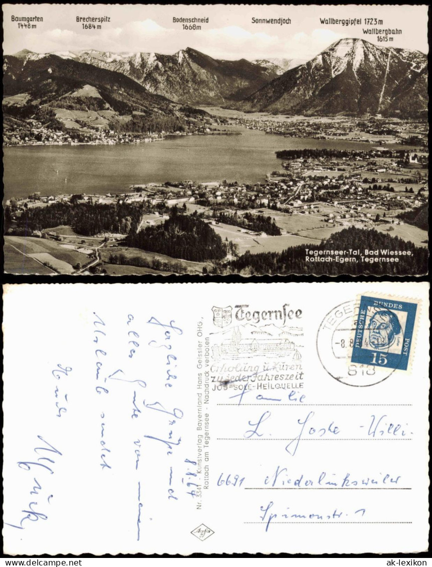 Ansichtskarte Bad Wiessee Tegernseer Tal Rottach Egern 1964 - Bad Wiessee