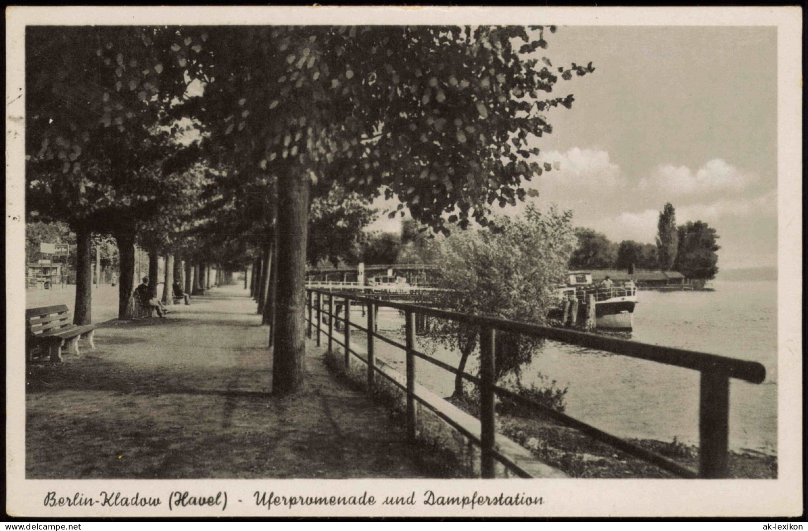 Ansichtskarte Kladow-Berlin Havel Uferpromenade Und Dampferstation 1953 - Autres & Non Classés