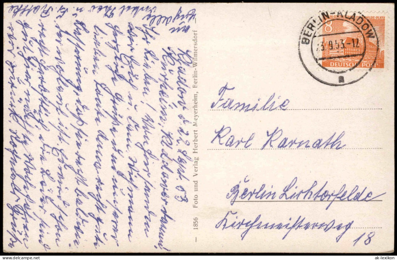 Ansichtskarte Kladow-Berlin Havel Uferpromenade Und Dampferstation 1953 - Other & Unclassified