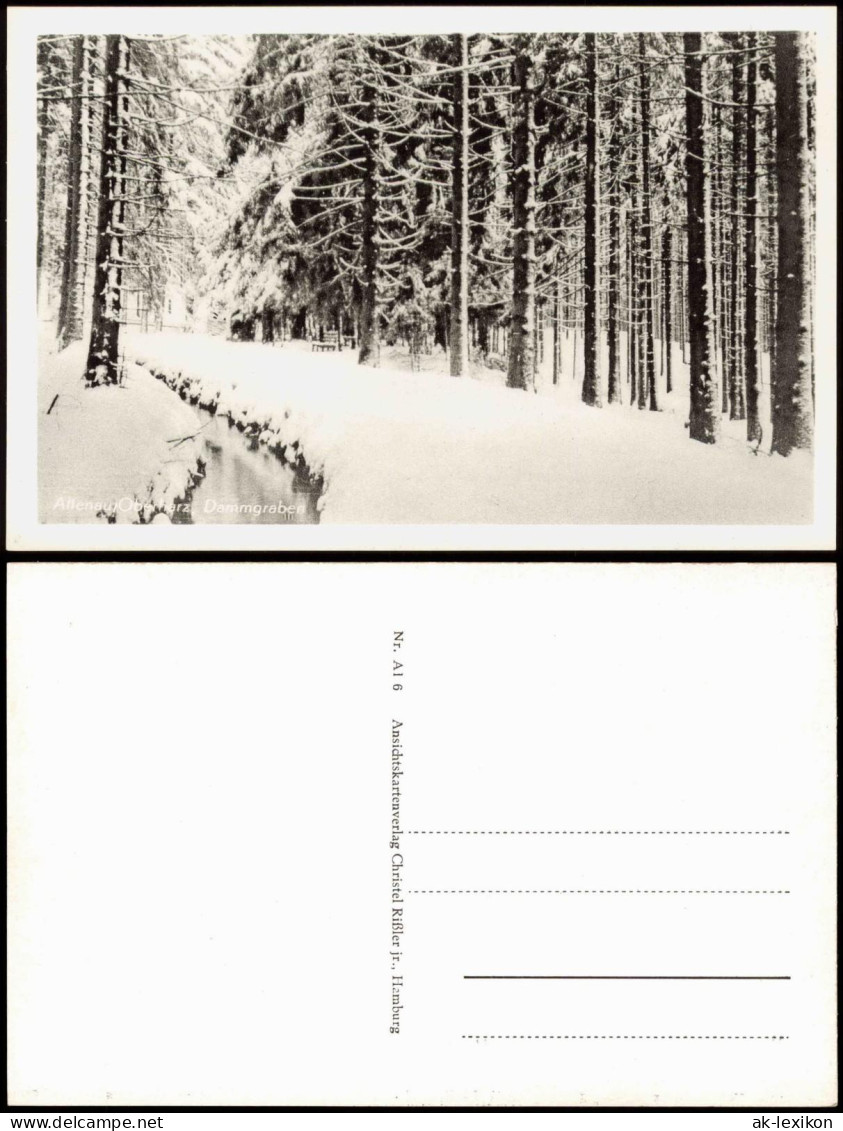 Ansichtskarte Altenau-Clausthal-Zellerfeld Dammgraben Im Winter 1960 - Altenau