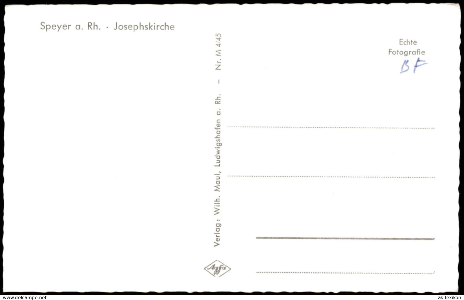 Ansichtskarte Speyer Außenansicht Der Josephskirche 1960 - Speyer