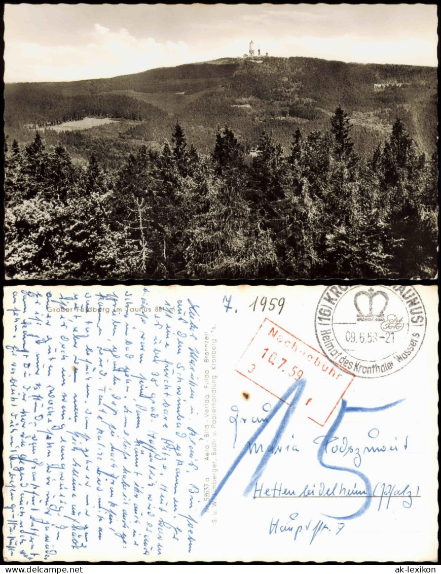 Ansichtskarte Schmitten  Großer Feldberg Im Taunus 1959 Nachgebühr Stempel - Altri & Non Classificati