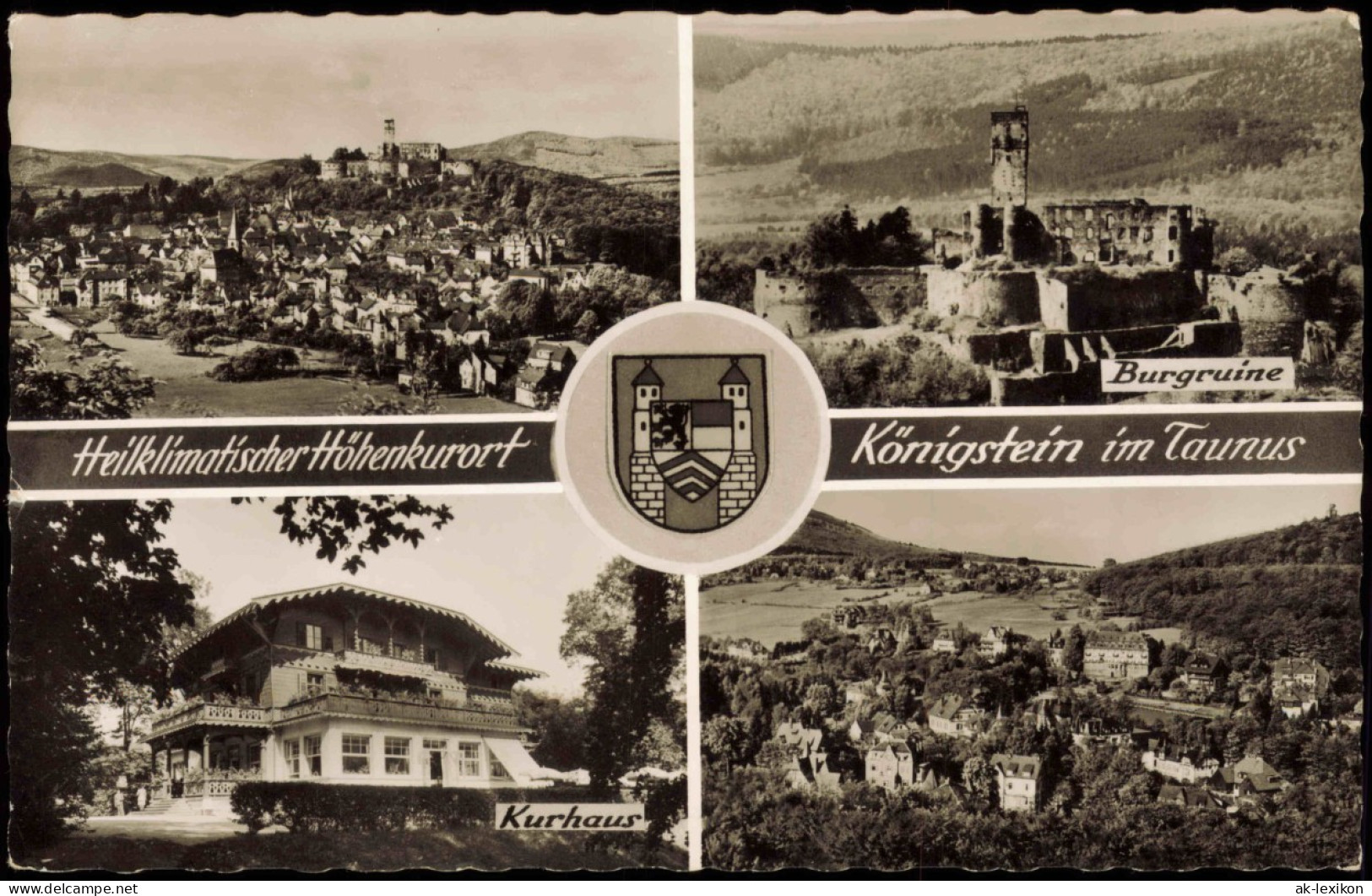 Königstein (Taunus) Mehrbildkarte Mit Orts-/Stadtteilanischten 1959 - Koenigstein