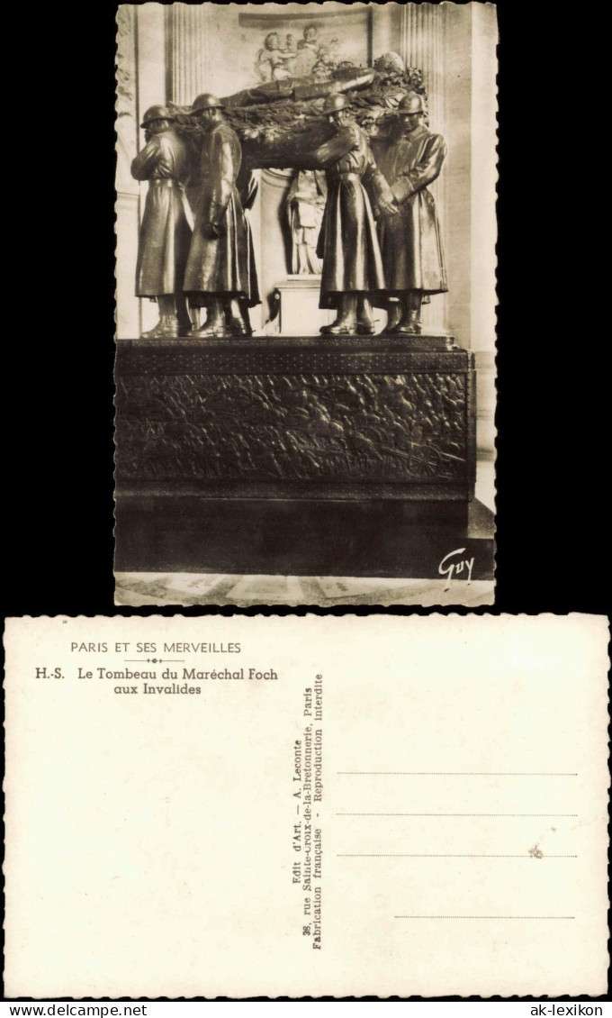 CPA Paris Denkmal Tombeau Du Maréchal Foch Aux Invalides 1950 - Sonstige & Ohne Zuordnung