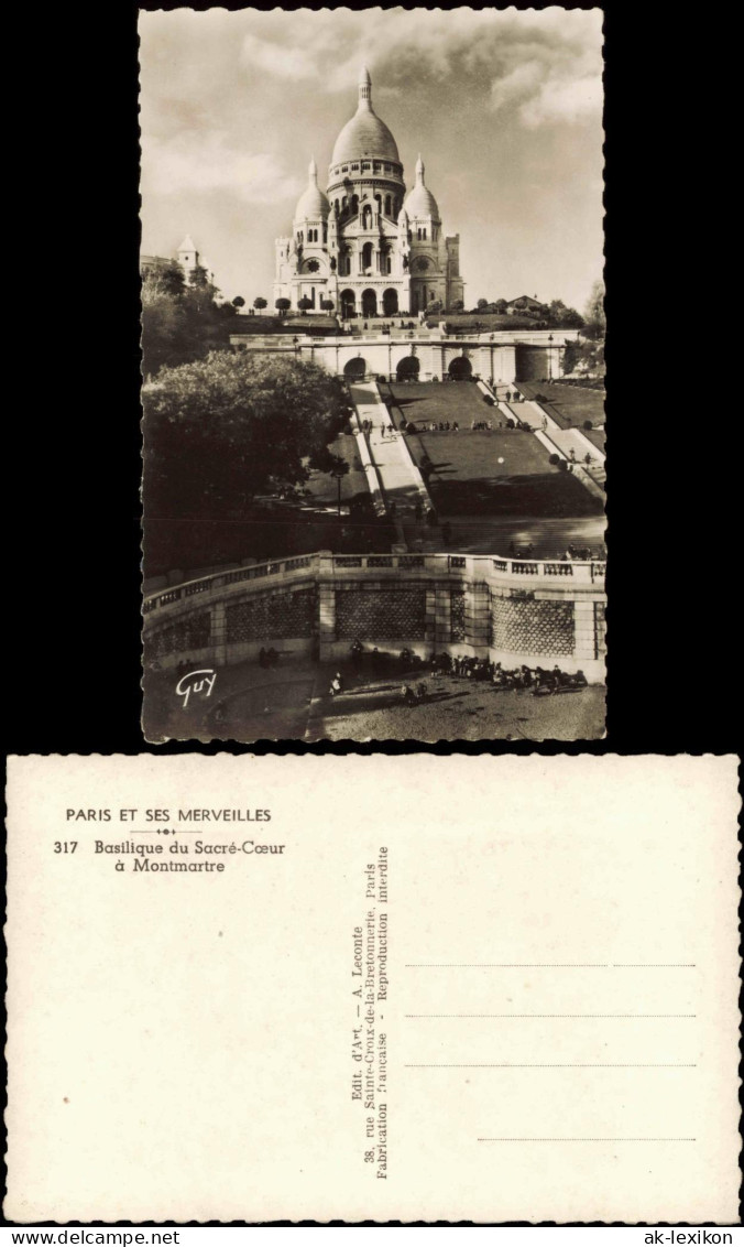 CPA Paris Basilique Du Sacré-Cœur à Montmartre 1950 - Autres & Non Classés