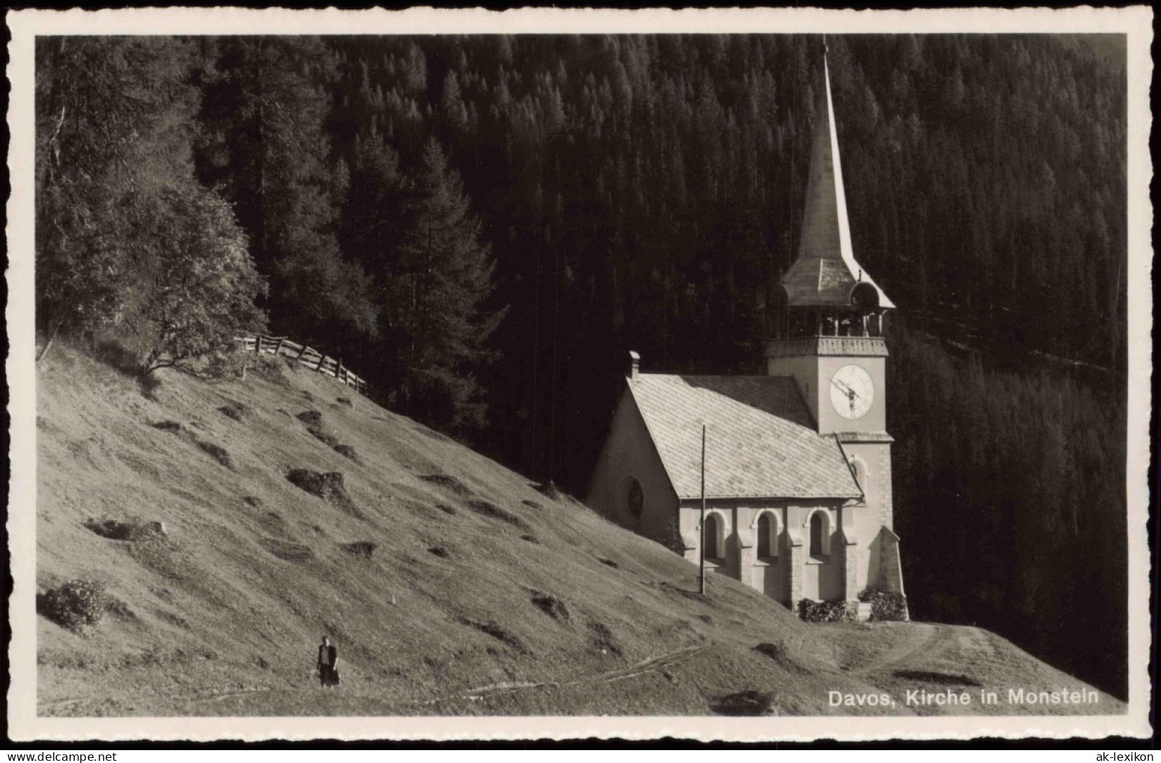 Ansichtskarte Davos Umland-Ansicht Davos Kirche In Monstein 1950 - Other & Unclassified