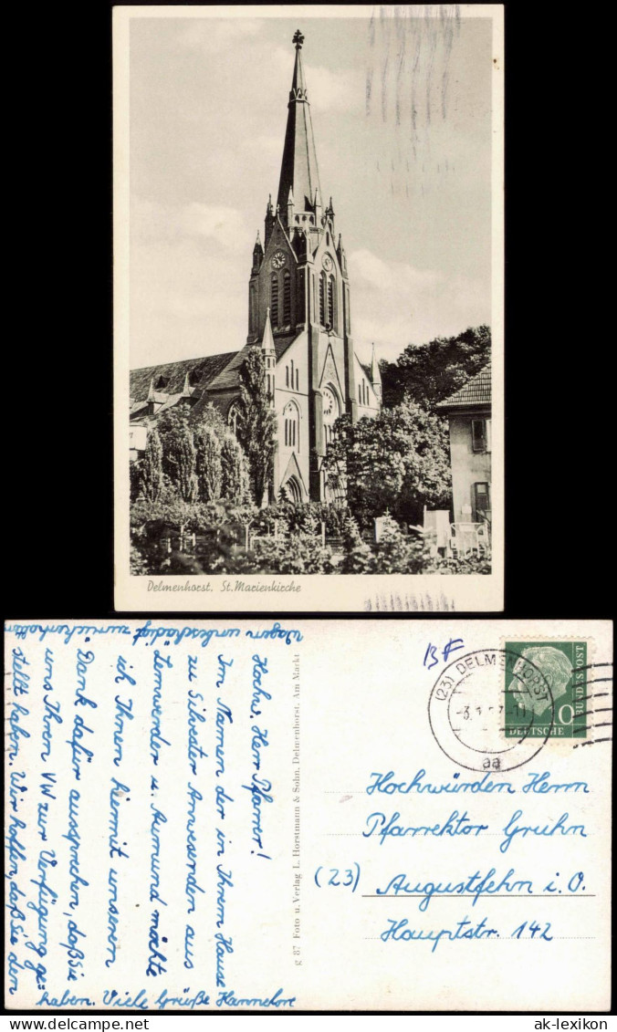 Ansichtskarte Delmenhorst Demost St. Marienkirche 1957 - Delmenhorst