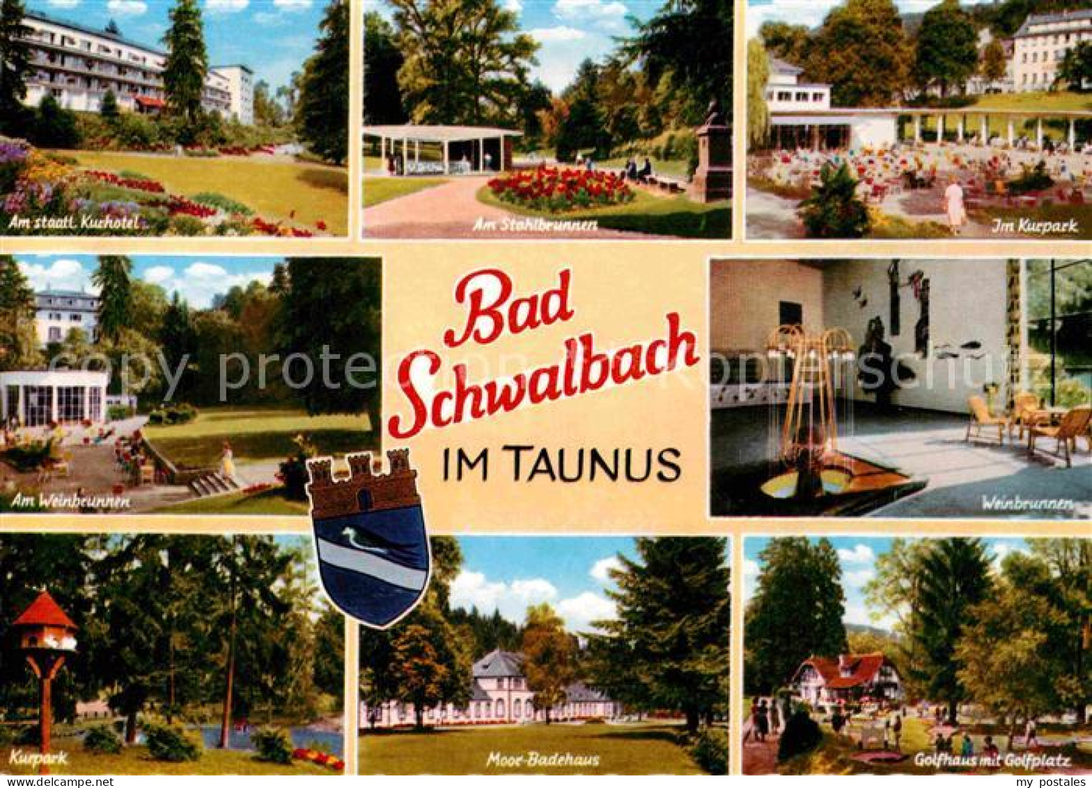 72858843 Bad Schwalbach Stahlbrunnen Weinbrunnen Kurpark Bad Schwalbach - Bad Schwalbach