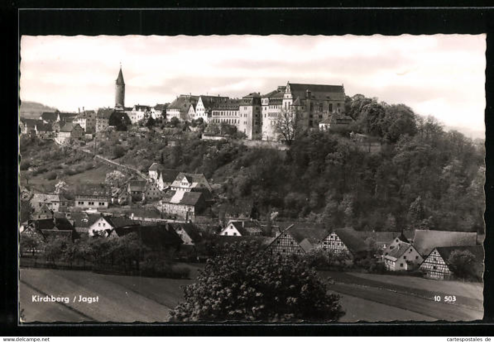 AK Kirchberg A. Jagst, Blick Hinauf Zum Schloss über Der Stadt, Alten- Und Freizeitheim Der Evang. Heimstiftungen E.   - Other & Unclassified