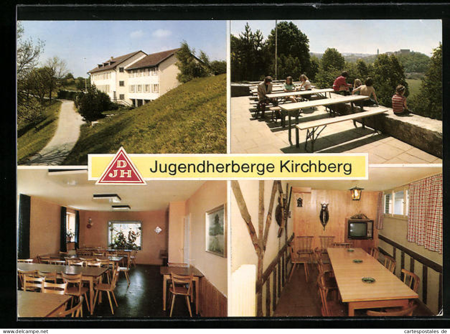 AK Kirchberg A. Jagst, Die Jugendherberge, Gastraum, Auf Der Terrasse  - Autres & Non Classés