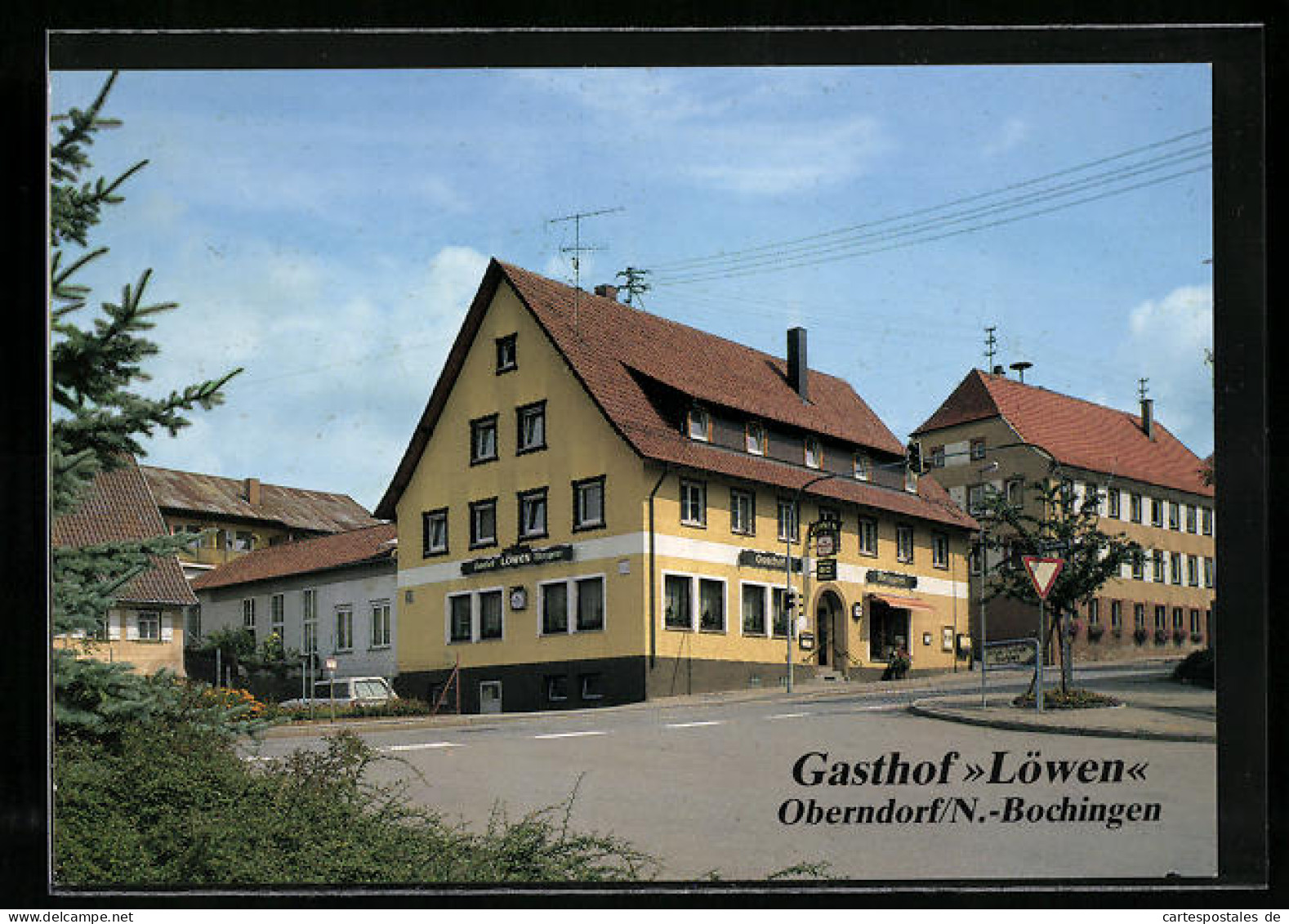 AK Oberndorf N.-Bochingen, Vor Dem Gasthof Löwen Metzgerei  - Autres & Non Classés
