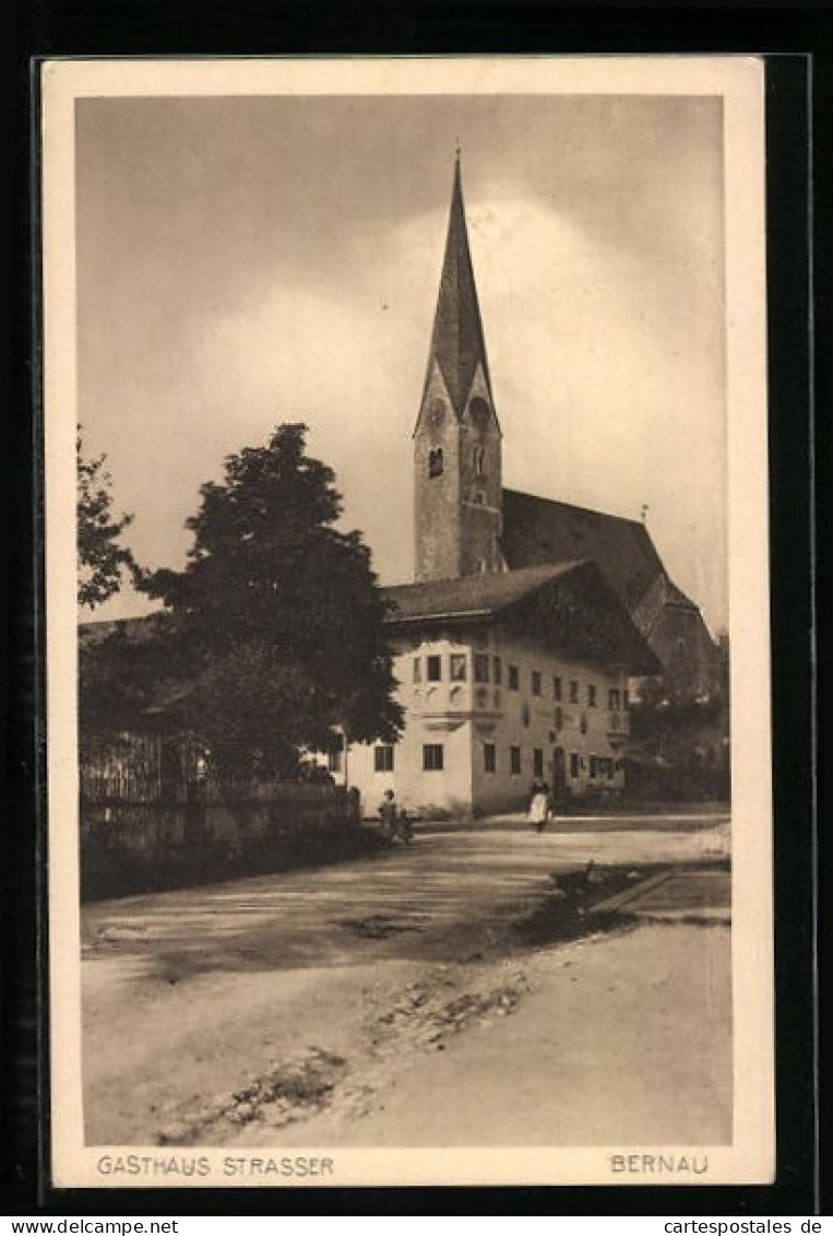 AK Bernau, Gasthaus Strasser Und Kirche  - Other & Unclassified