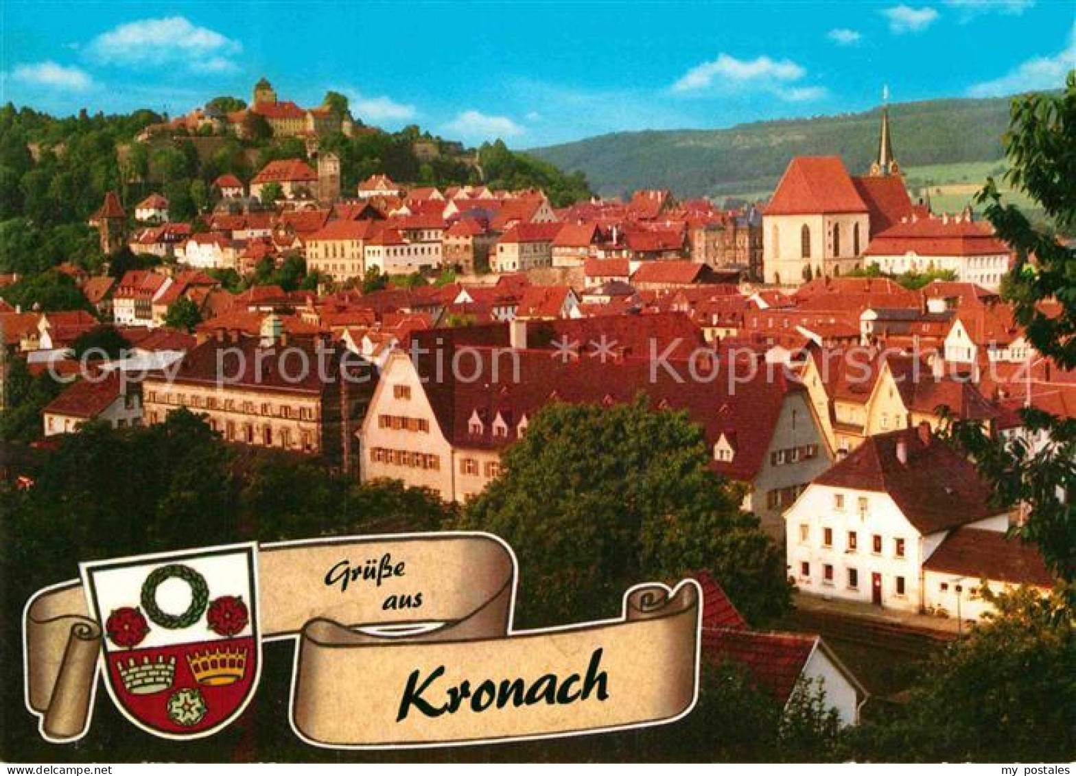 72858429 Kronach Oberfranken Panorama Mit Burg Kronach - Kronach