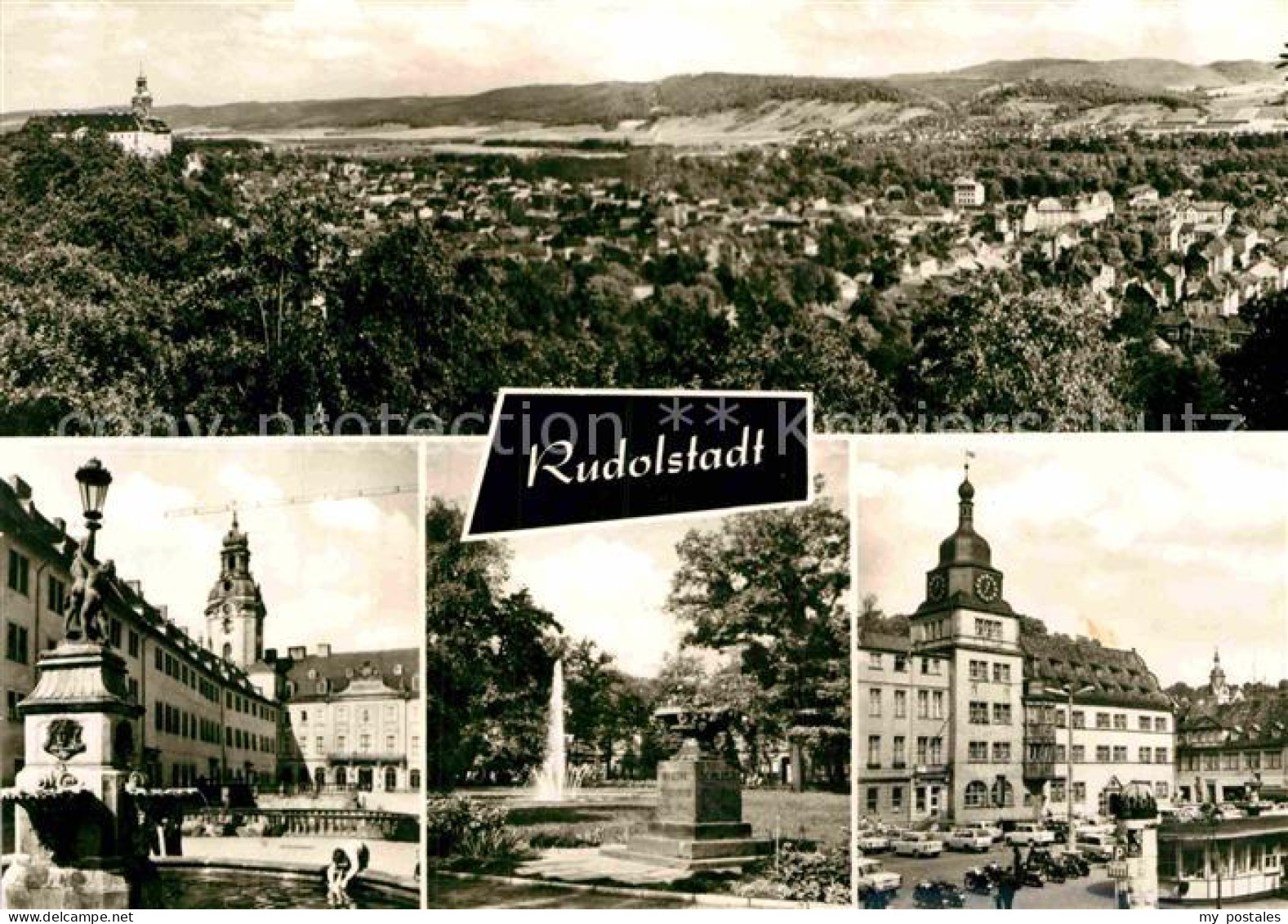 72858405 Rudolstadt Panorama Schlosshof Platz OdF Marktplatz Rudolstadt - Rudolstadt