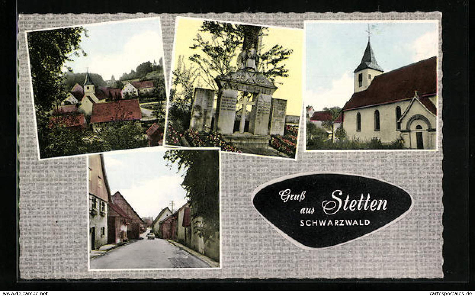 AK Stetten /Schwarzwald, Ortsansicht, Strassenpartie, Denkmal Und Kirche  - Andere & Zonder Classificatie