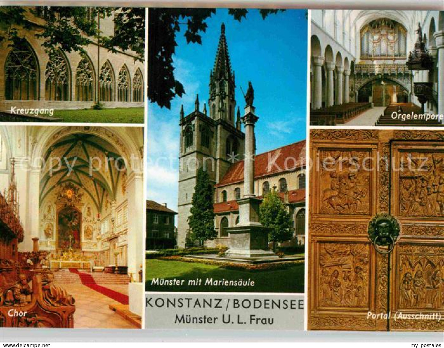 72858159 Konstanz Bodensee Muenster Mariensaeule Kreuzgang Chor Orgelempore Port - Konstanz